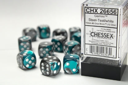 Chessex 16mm d6 Dice Block (12 dice)