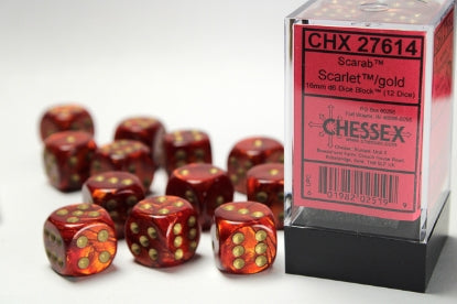 Chessex 16mm d6 Dice Block (12 dice)