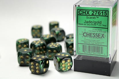 Chessex 16mm d6 Dice Block (12 dice)
