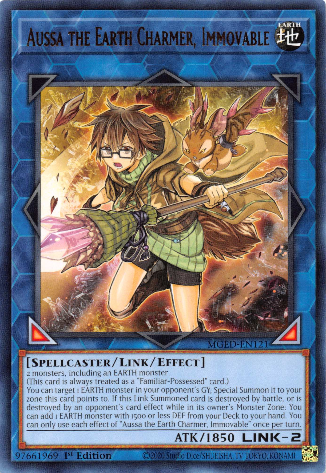 Aussa the Earth Charmer, Immovable [MGED-EN121] Rare