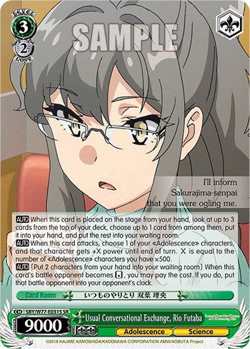 Usual Conversational Exchange, Rio Futaba (Foil) [Rascal Does Not Dream of a Dreaming Girl]