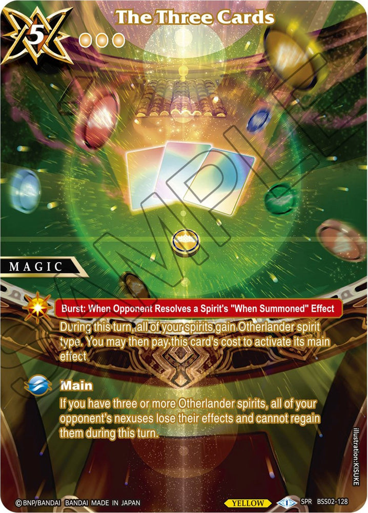 The Three Cards (Special Rare) (BSS02-128) [False Gods]