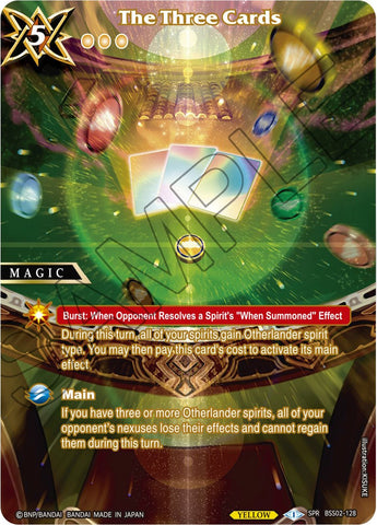 The Three Cards (Special Rare) (BSS02-128) [False Gods]
