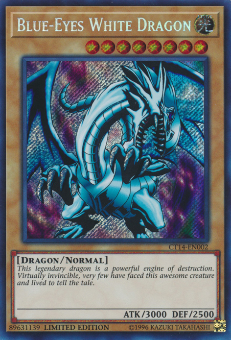 invincible yugioh cards Blue-Eyes White Dragon [CT14-EN002] Secret Rare