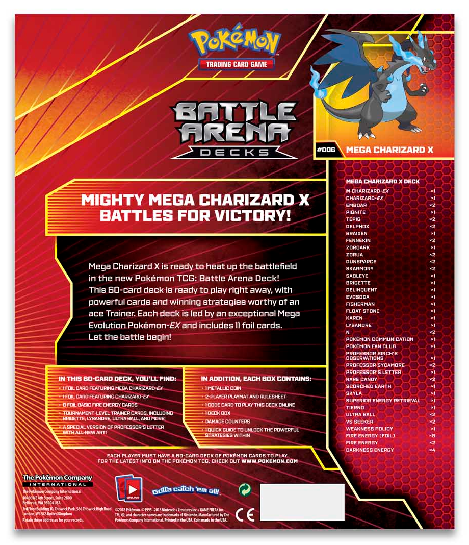 Pokemon Battle Arena Deck [Mega Charizard X] - SM - hotsell Celestial Storm (CES)