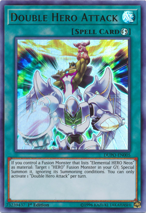 yugioh hero spell cards Double Hero Attack [DUPO-EN005] Ultra Rare