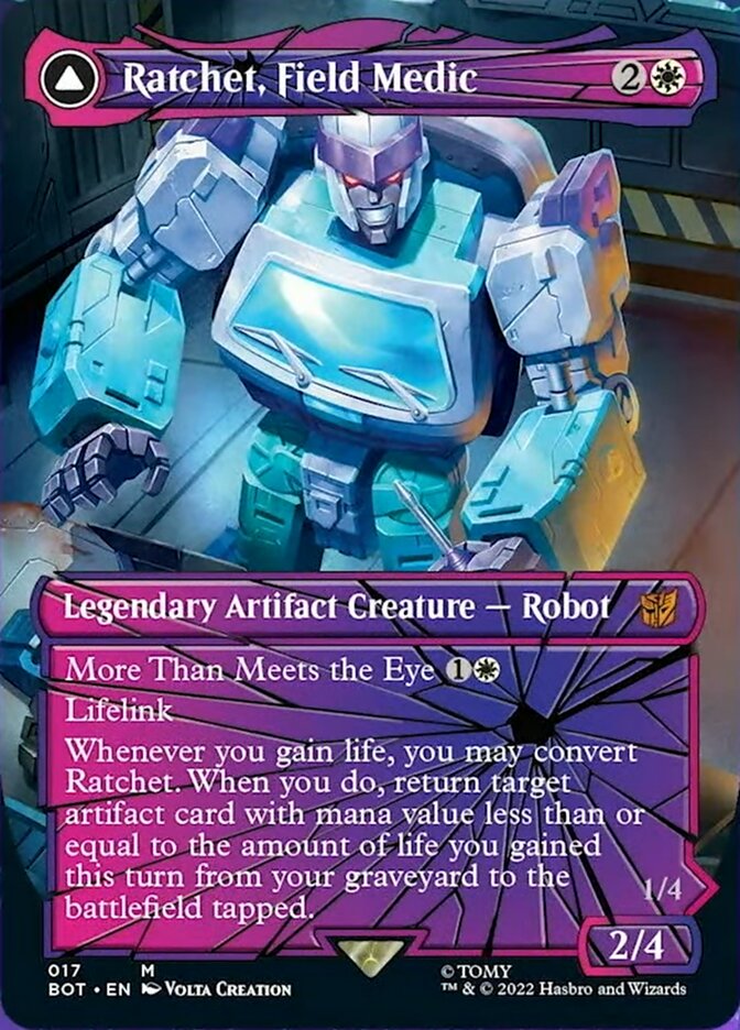mtg card bot Ratchet, Field Medic // Ratchet, Rescue Racer (Shattered Glass) [Unive