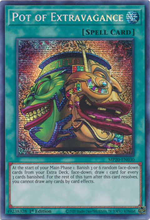 Pot of Extravagance [MP20-EN030] Prismatic Secret Rare