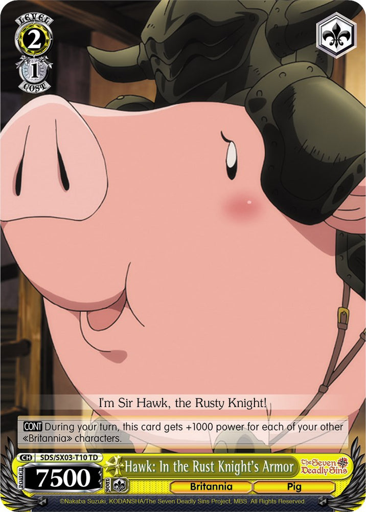 Hawk: In the Rust Knight's Armor (SDS/SX03-T10 TD) [The Seven Deadly Sins]