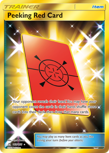 Peeking Red Card (169/156) [Sun & Moon: Ultra Prism]