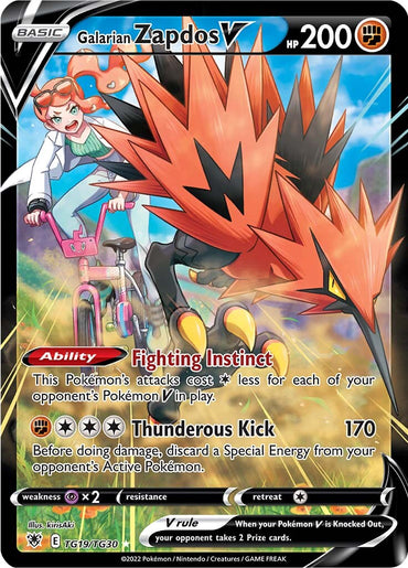 Galarian Zapdos V (TG19/TG30) [Sword & Shield: Astral Radiance]