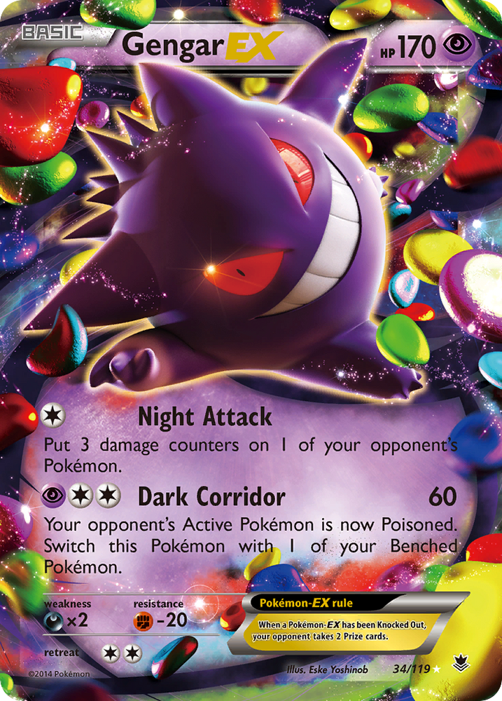 gengar v pokemon card value Gengar EX (34/119) [XY: Phantom Forces]